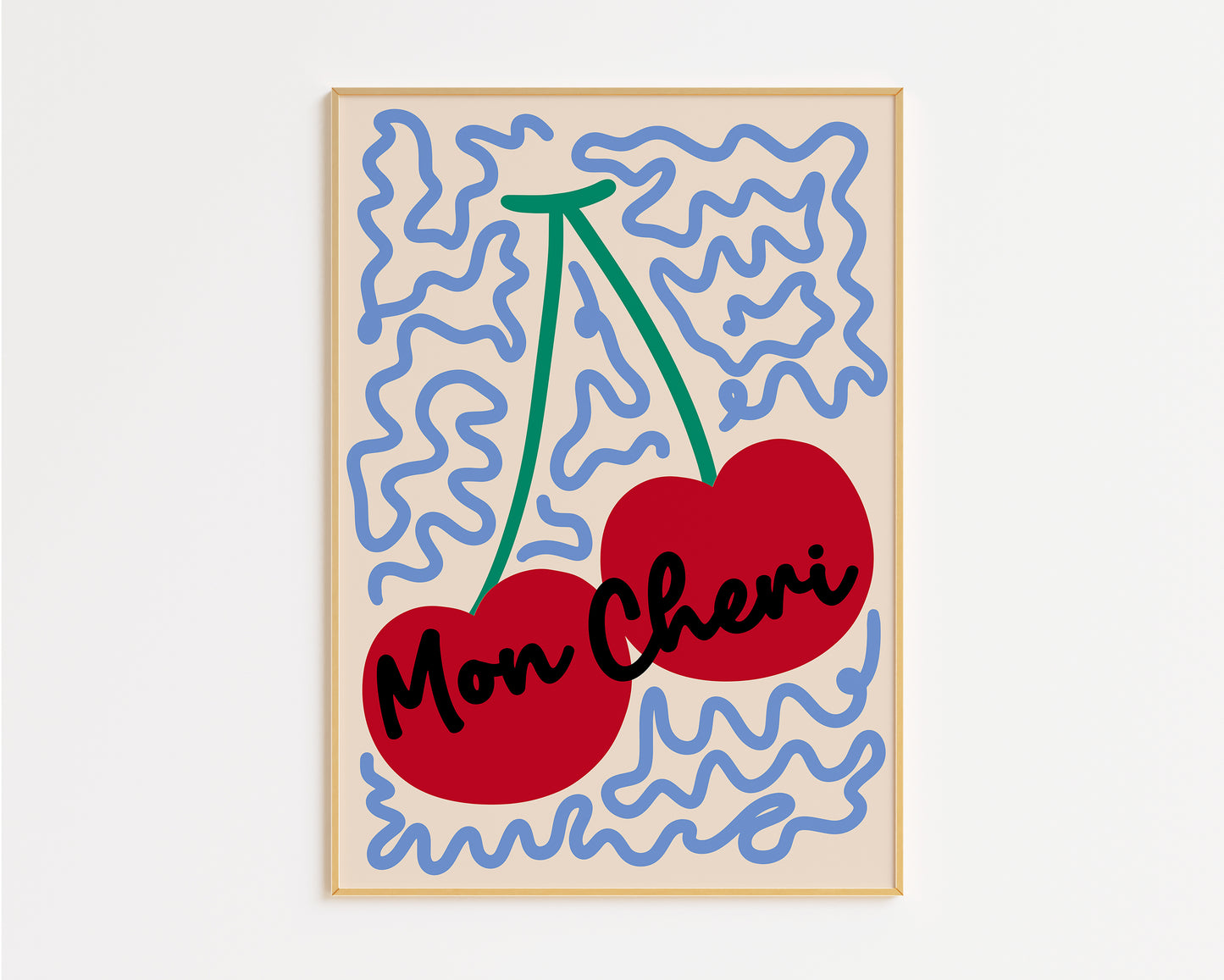 Mon Cheri Print - in Blue