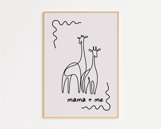 Mama and Me Giraffe Print