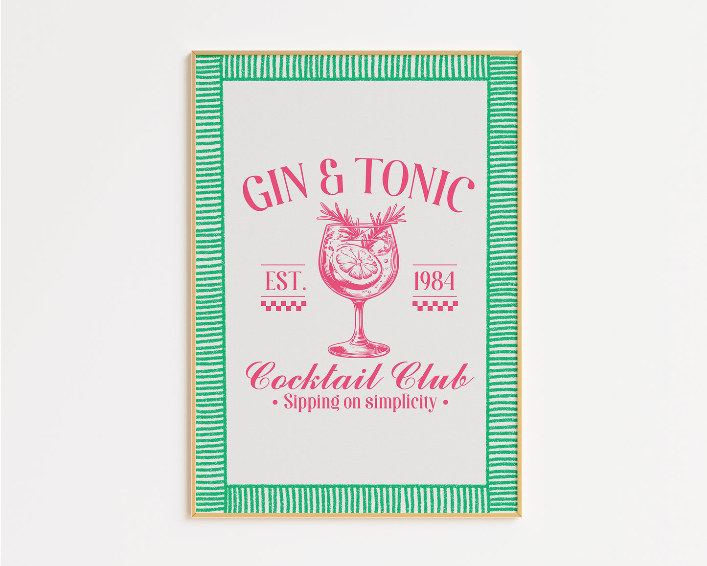 Gin & Tonic Cocktail Print