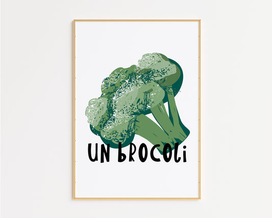 Brocolli in French Print