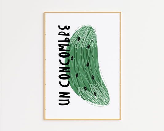Cucumber in French Print