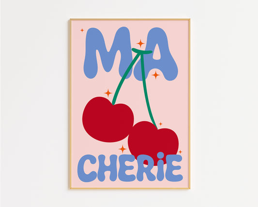 Ma Cherie Print - in Blue