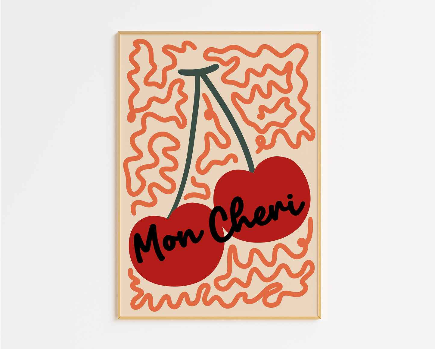 Mon Cheri Print - in Orange