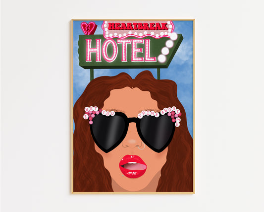 Heartbreak Hotel Girl Print