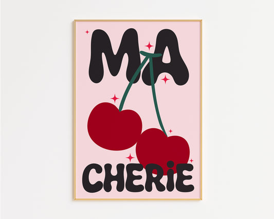 Ma Cherie Print - in Black