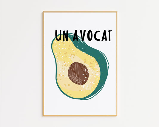 Avocado in French Print