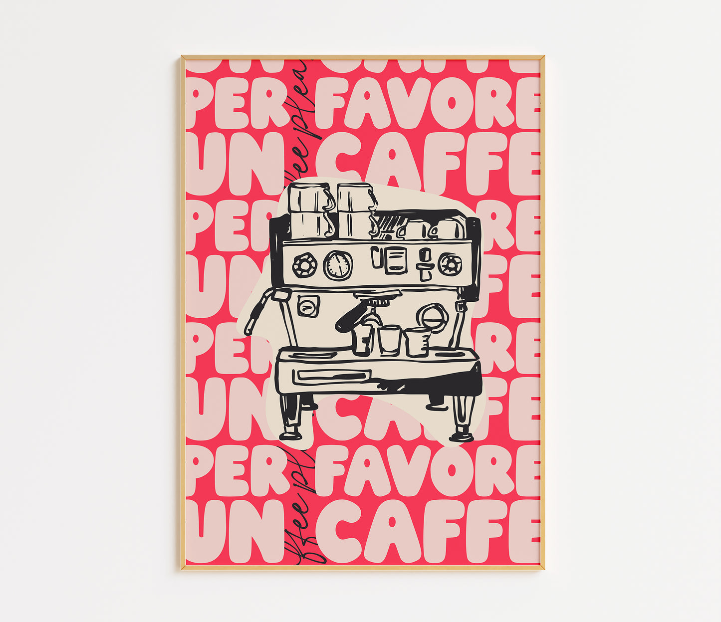 Coffee Please Italian Quote Print