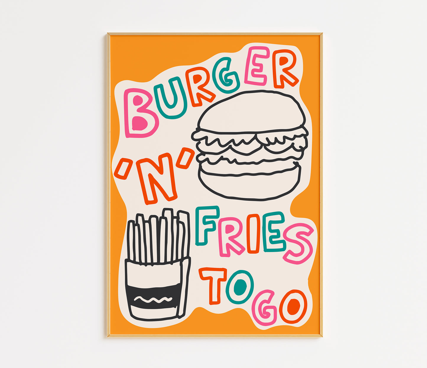 Burger and Fries Print