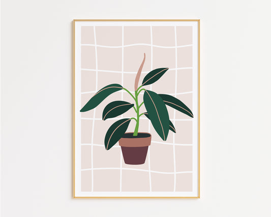 Neutral House Plant Print