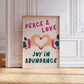 Peace Love Joy Print