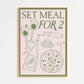 Set Meal For 2 Dinner Kitchen Print