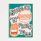 Burger and Fries Kitchen Print