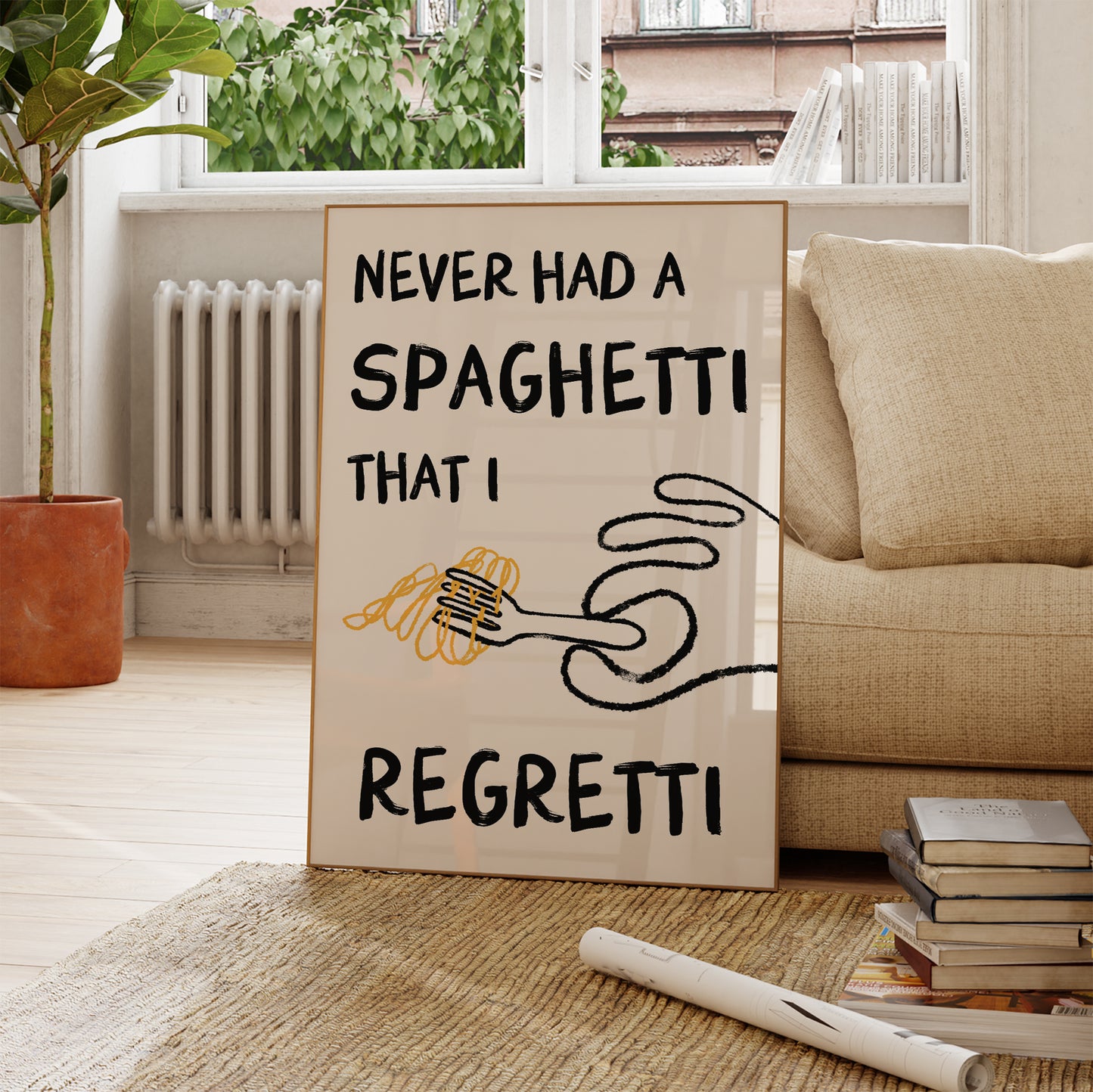 Never Had a Spaghetti That I Regretti Print Vertical