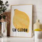 Lemon in French Print