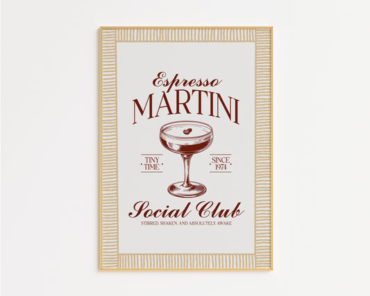 Espresso Martini Cocktail Print