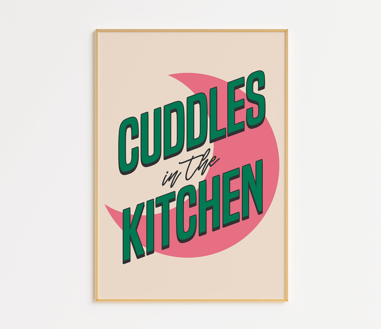 Cuddles In The Kitchen Print