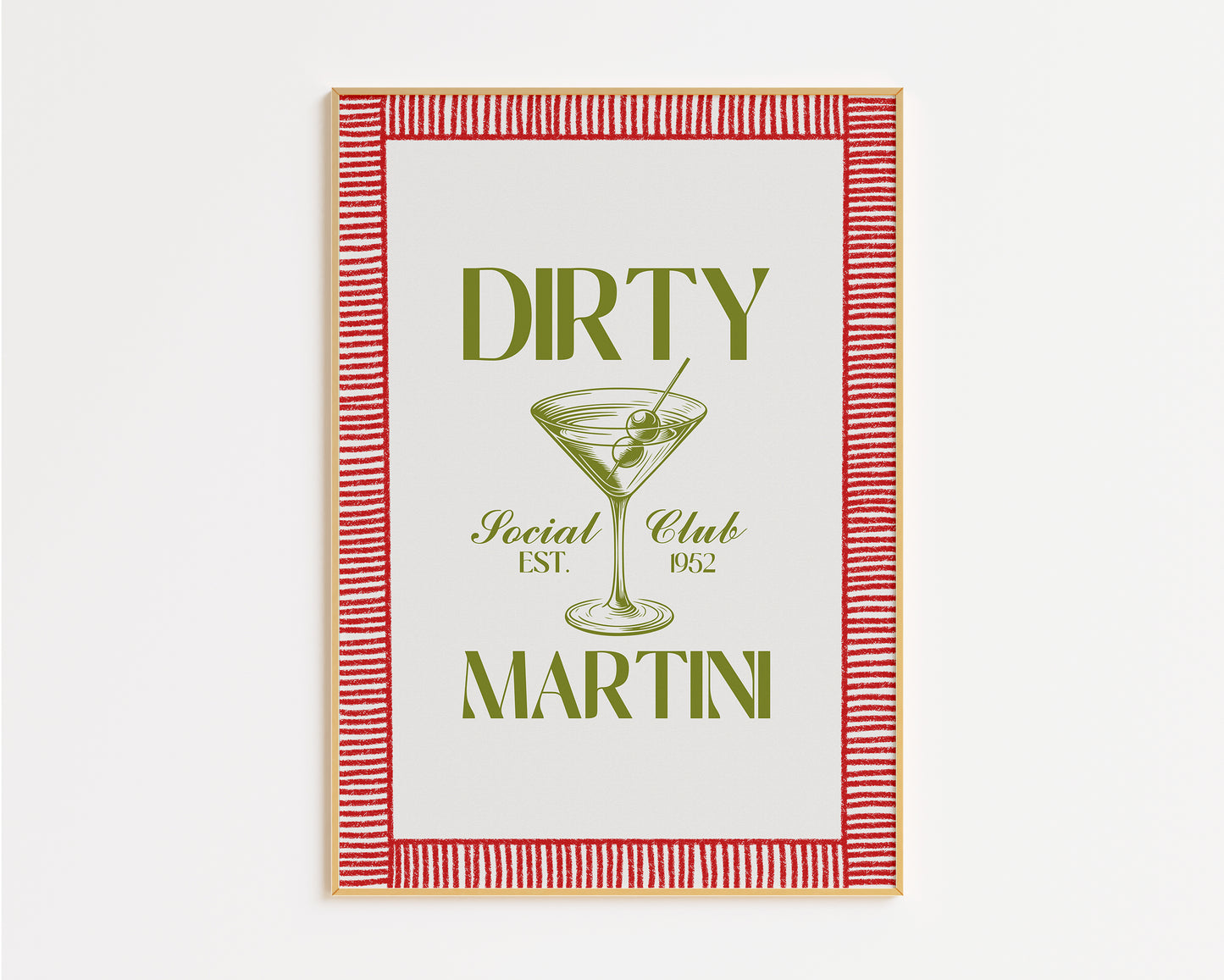 Dirty Martini Cocktail Print