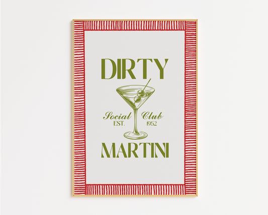 Dirty Martini Cocktail Print