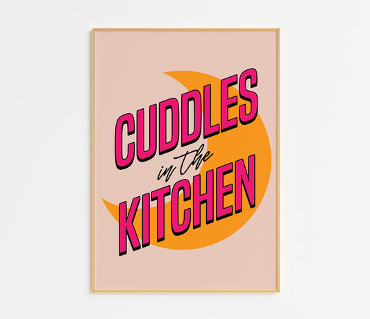 Cuddles In The Kitchen Print