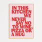 Wine - In This Kitchen Print