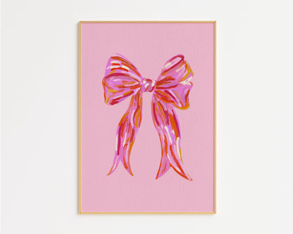 Acrylic Pink Bow Print