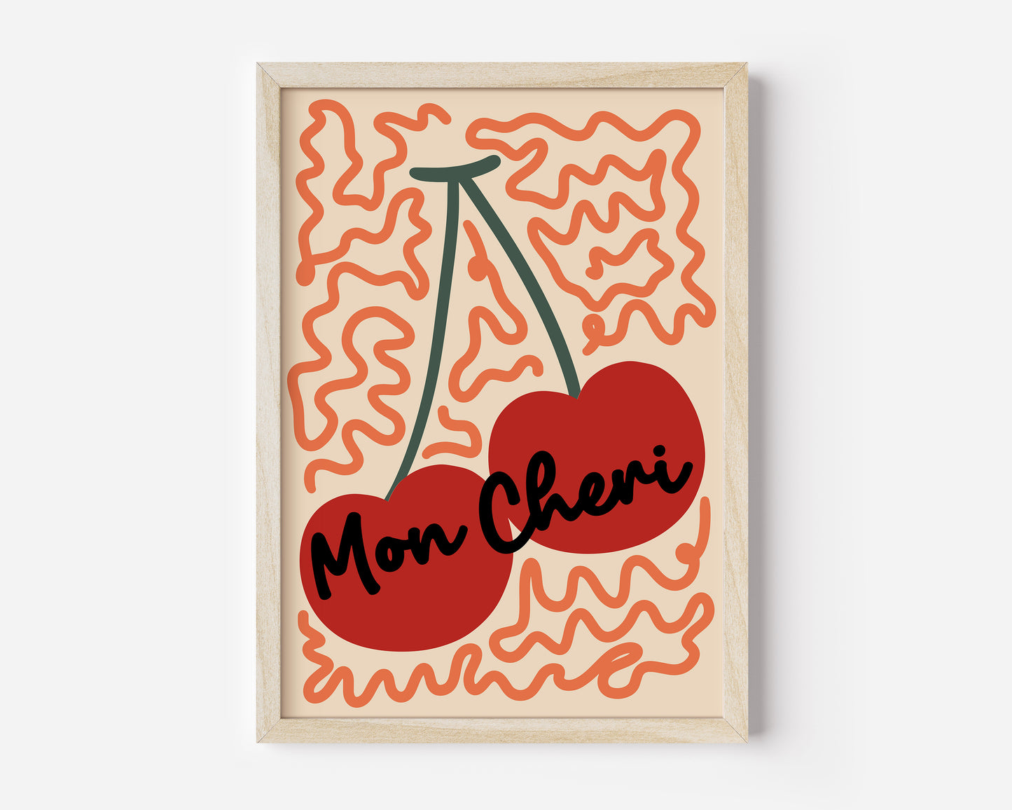 Mon Cheri Print - in Orange