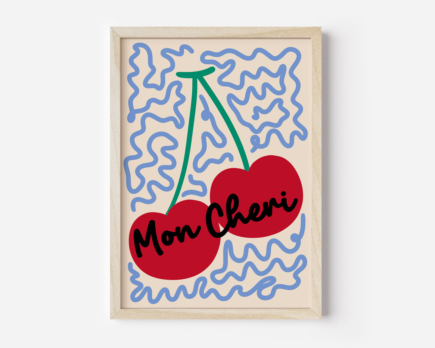 Mon Cheri Print - in Blue