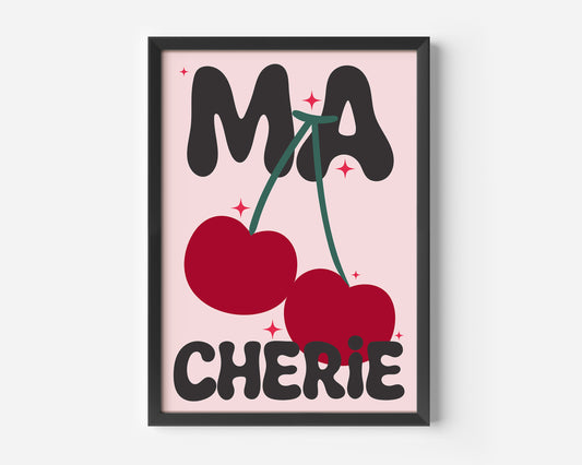 Ma Cherie Print - in Black