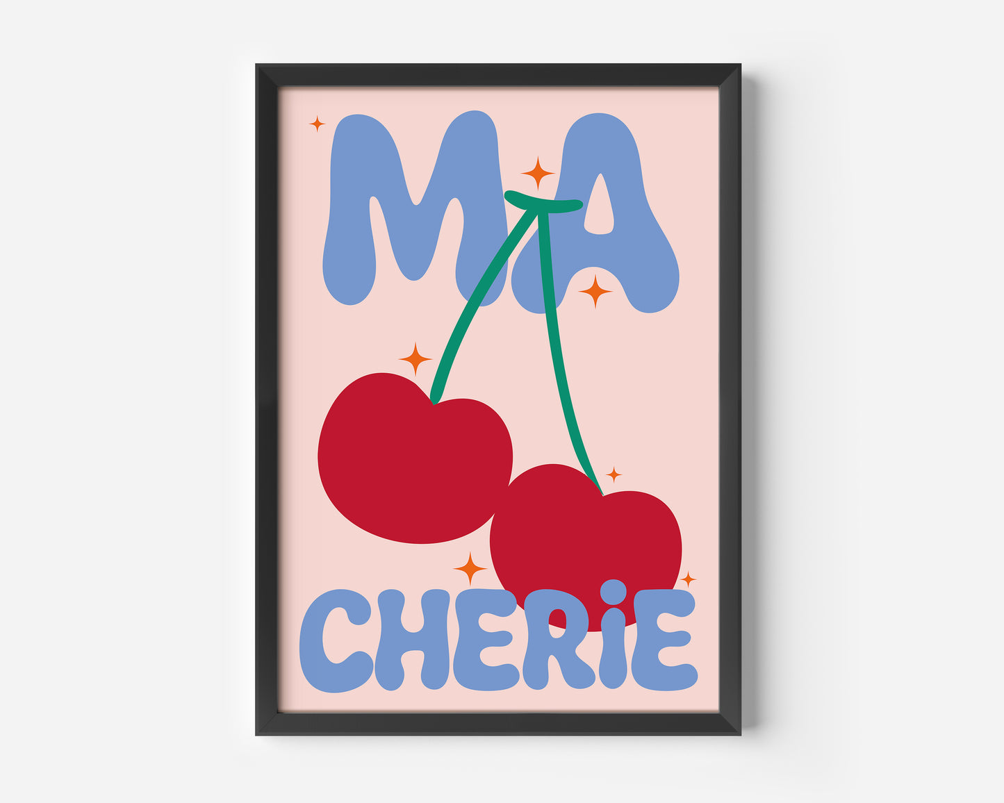 Ma Cherie Print - in Blue