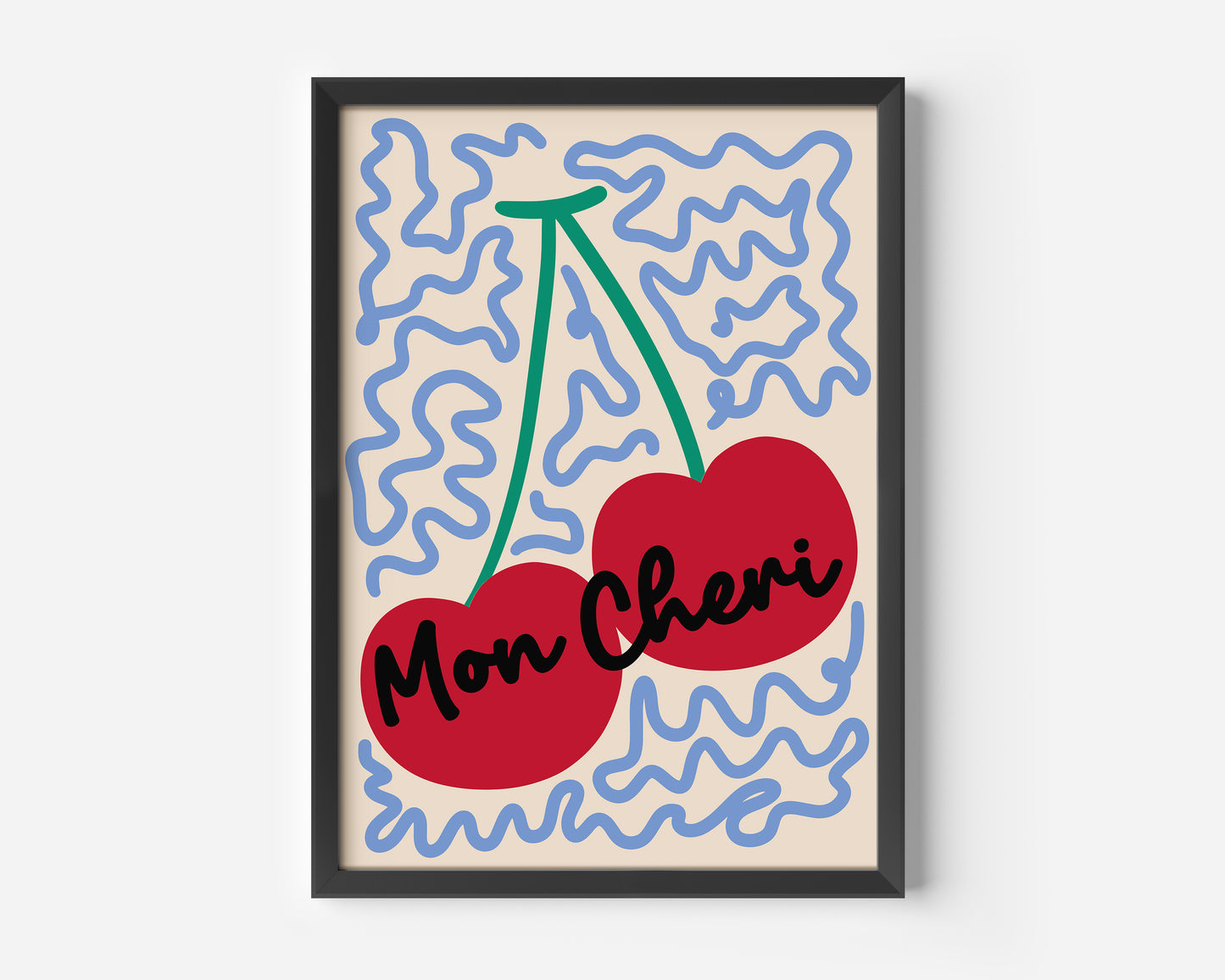 Mon Cheri Print - in Blue