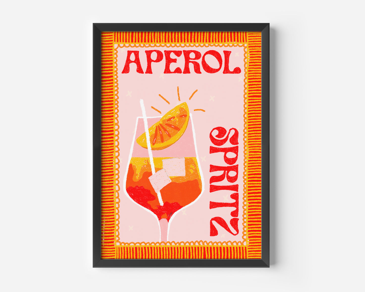 Aperol Spritz Hand Drawn Print