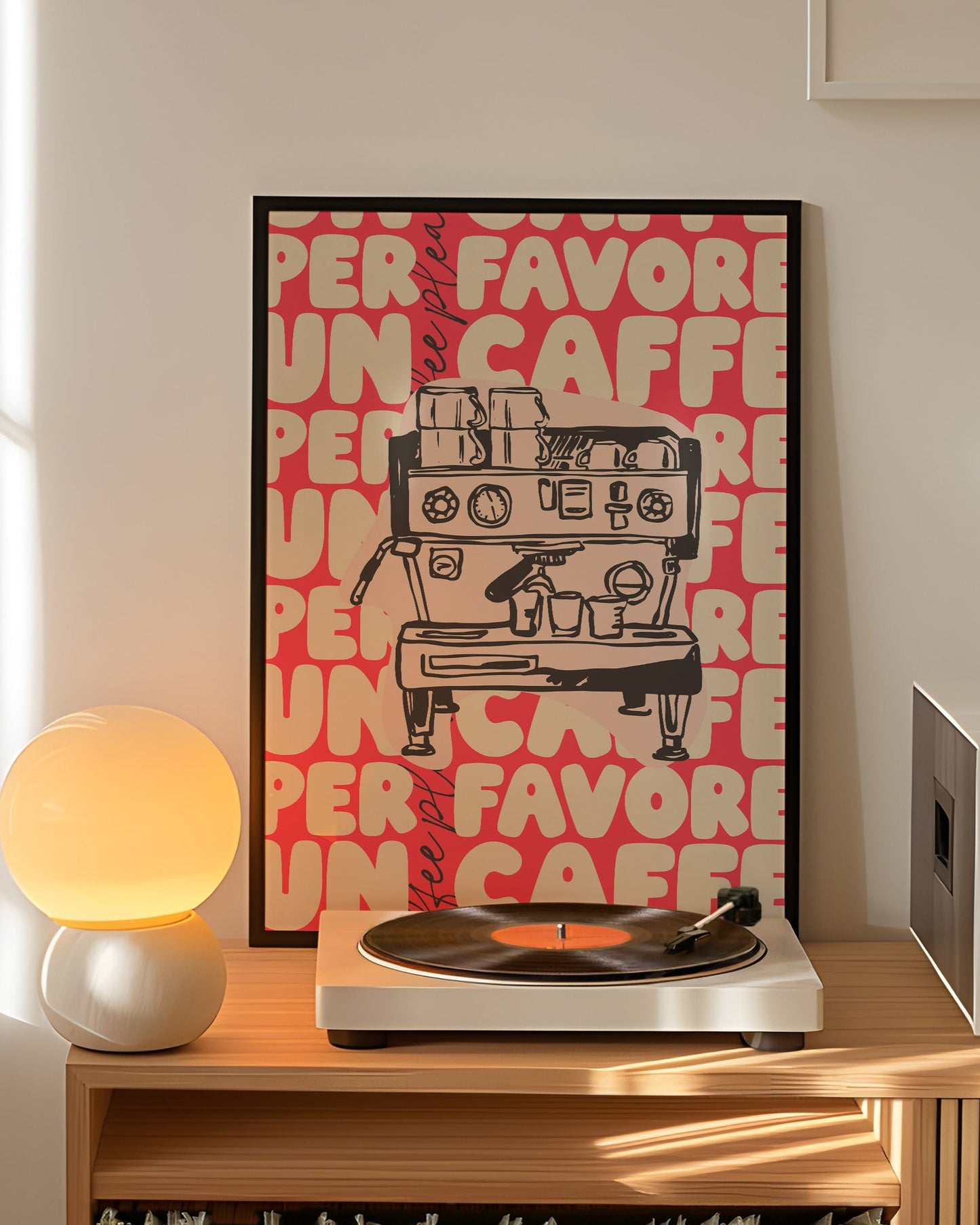 Coffee Please Italian Quote Print