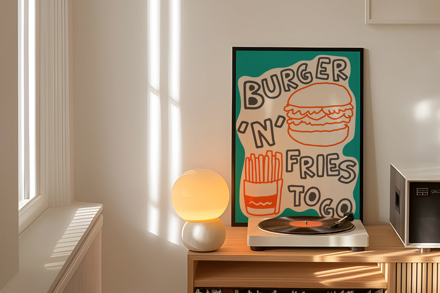 Burger and Fries Print