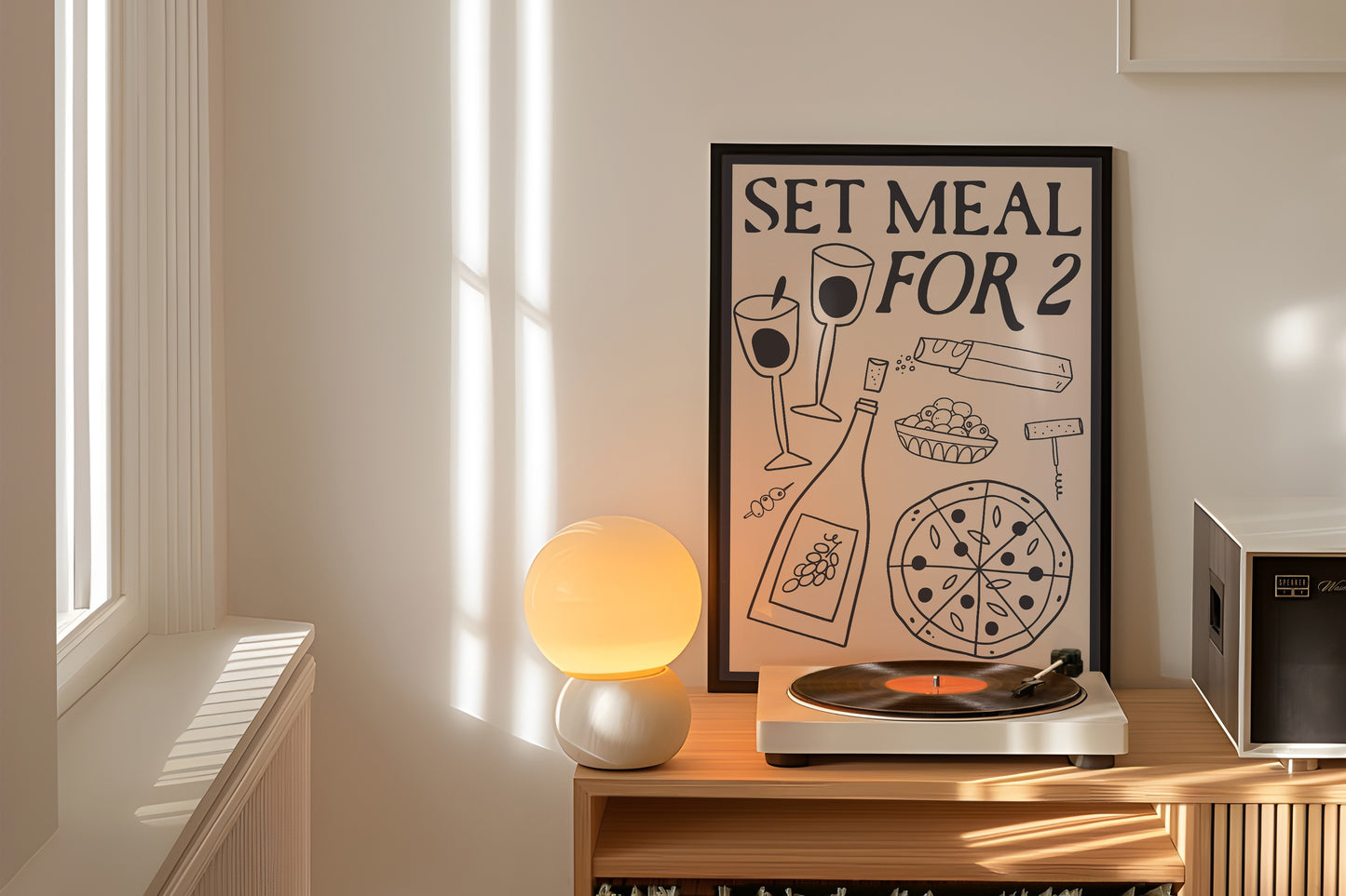 Set Meal For 2 Dinner Kitchen Print