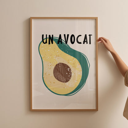 Avocado in French Print