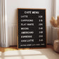 Cafe Menu Print