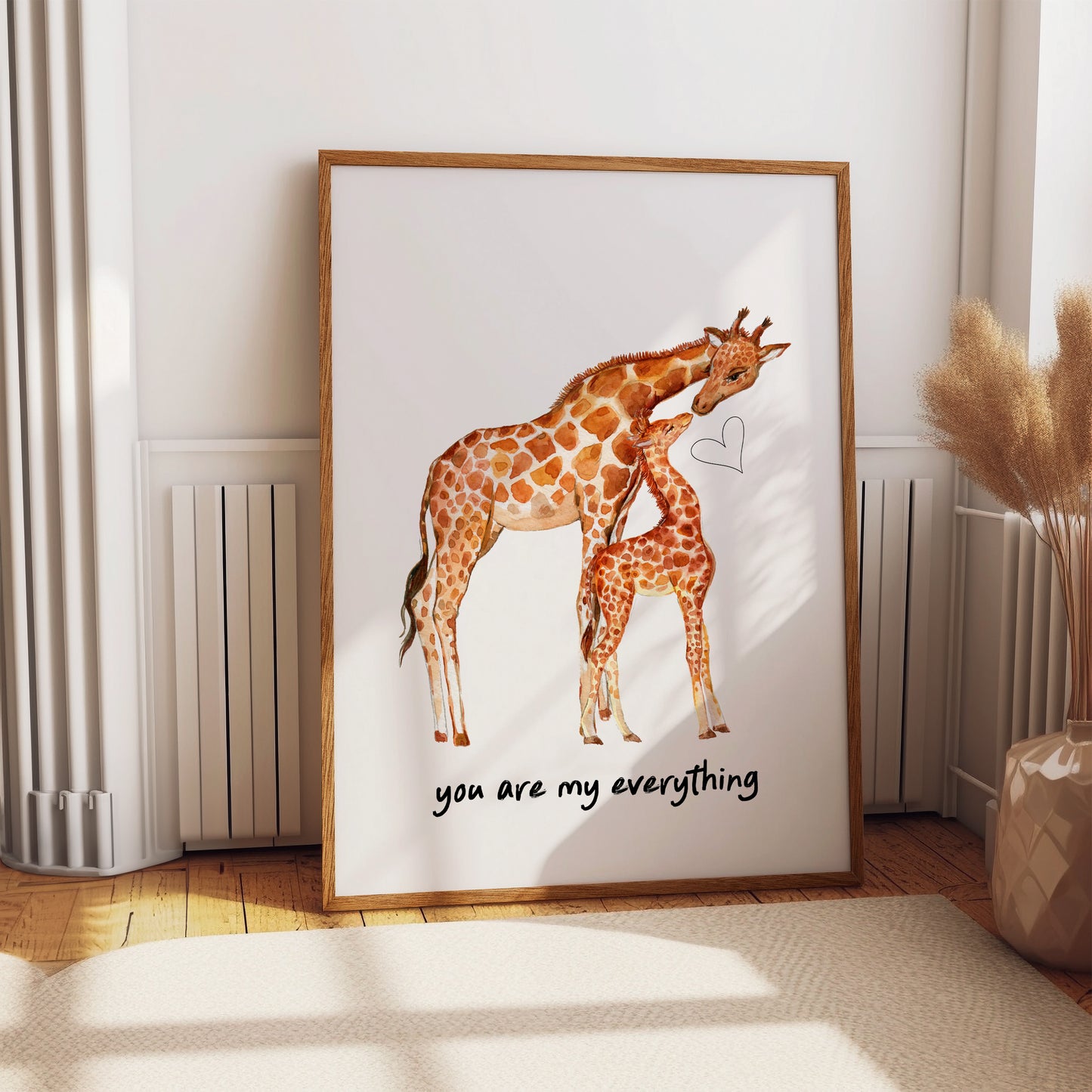 You Are My Everything Giraffe Print