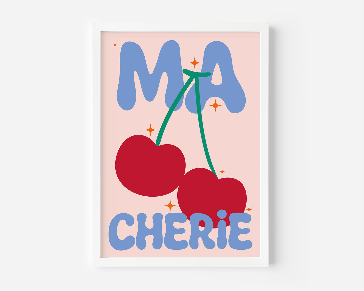 Ma Cherie Print - in Blue