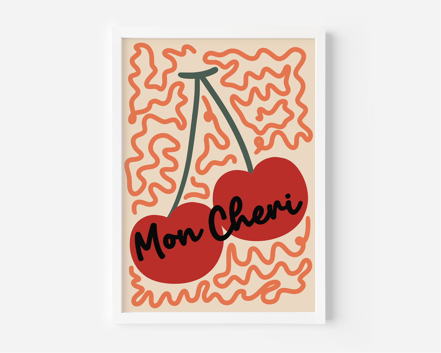 Mon Cheri Print - in Orange