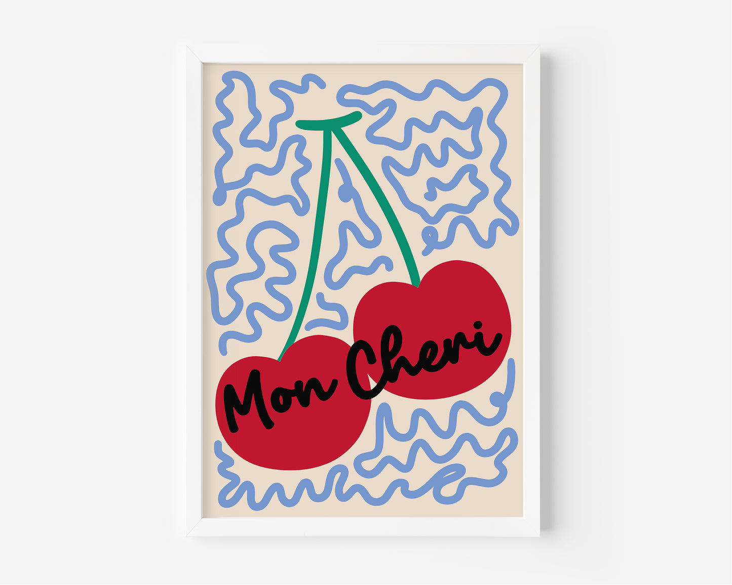 Mon Cheri Print - in Blue