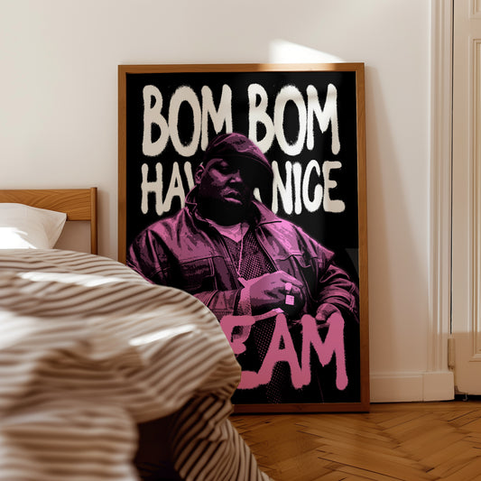 Bom Bom Have a Nice Dream Biggie Print - in Black