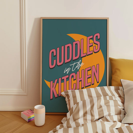 Cuddles In The Kitchen Print