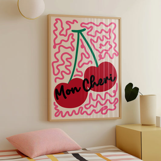 Mon Cheri Print - in Pink