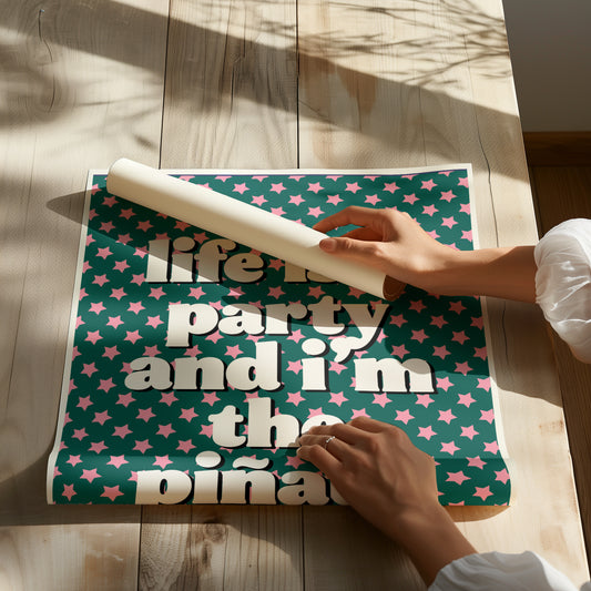 Life's a Party Pinata Print