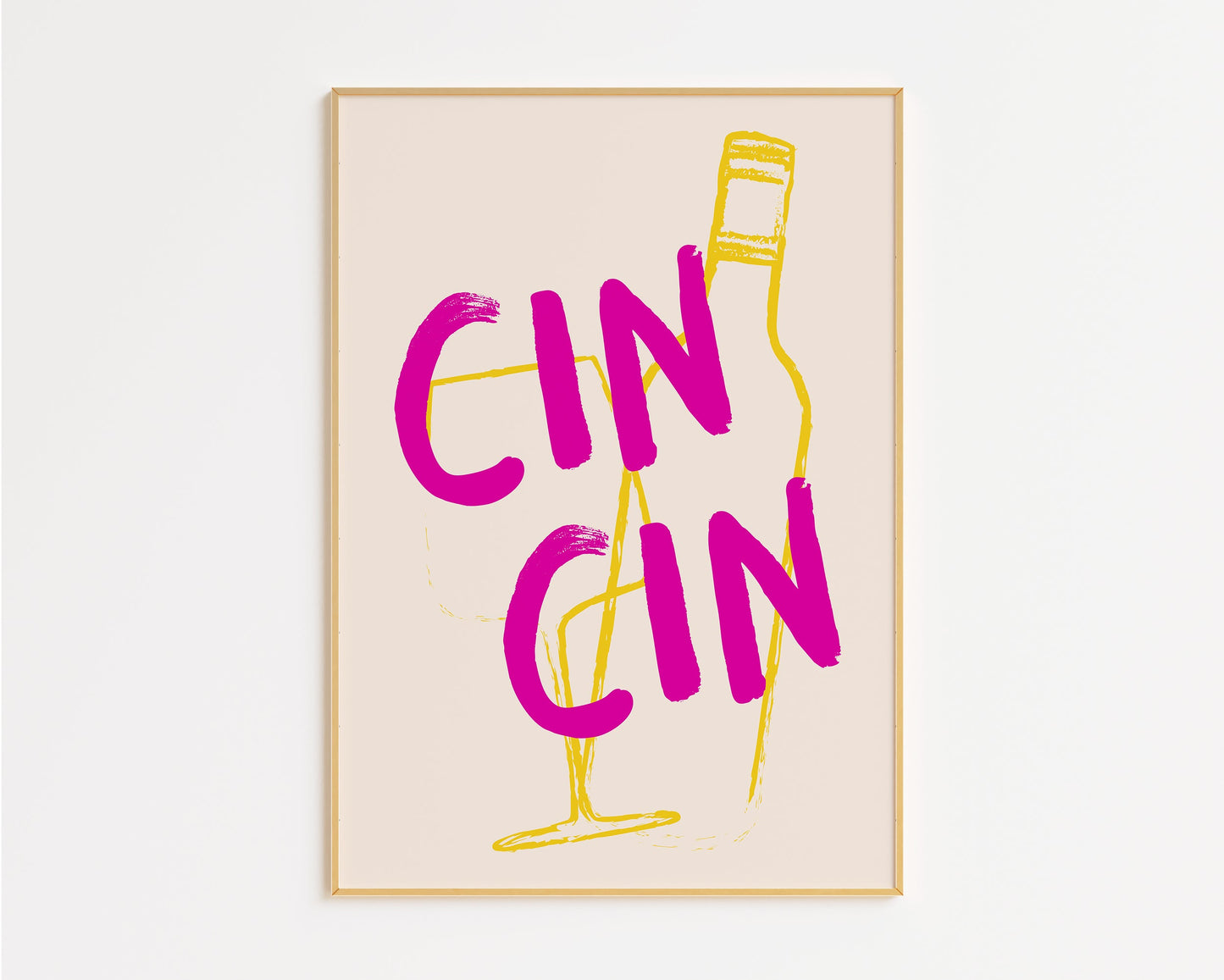 Cin Cin Illustrated Print