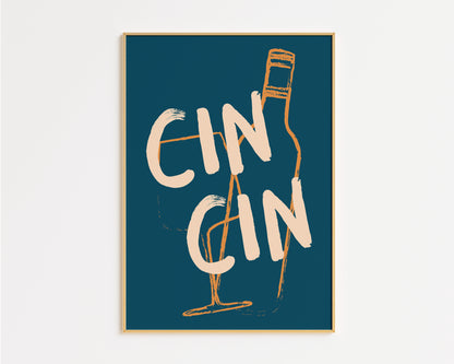 Cin Cin Illustrated Print