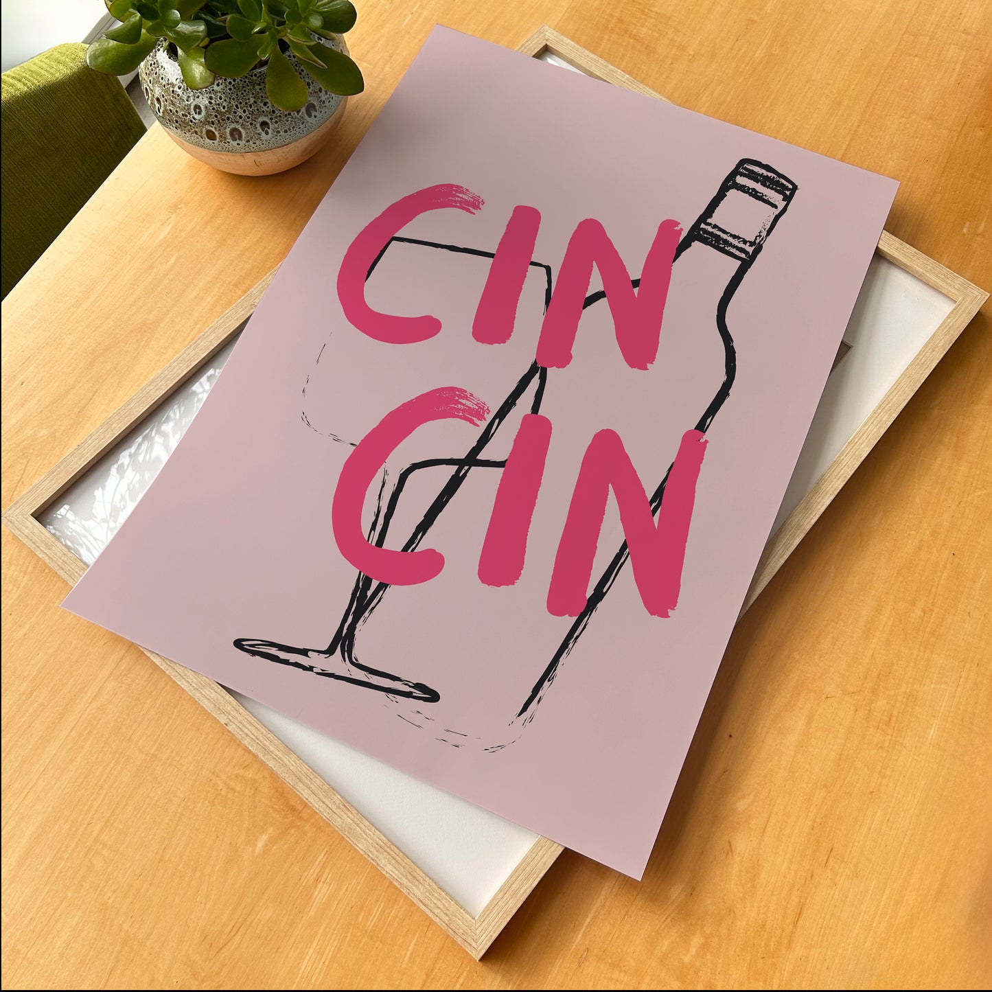 Cin Cin Illustrated Print