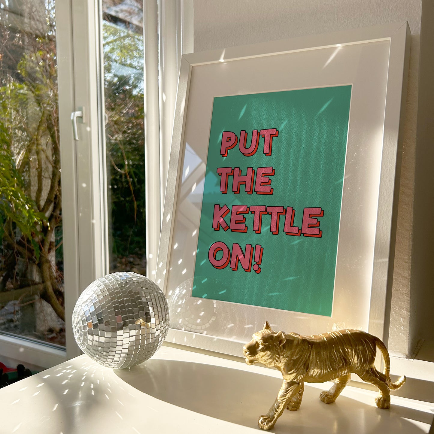 Put The Kettle On Print - in Green