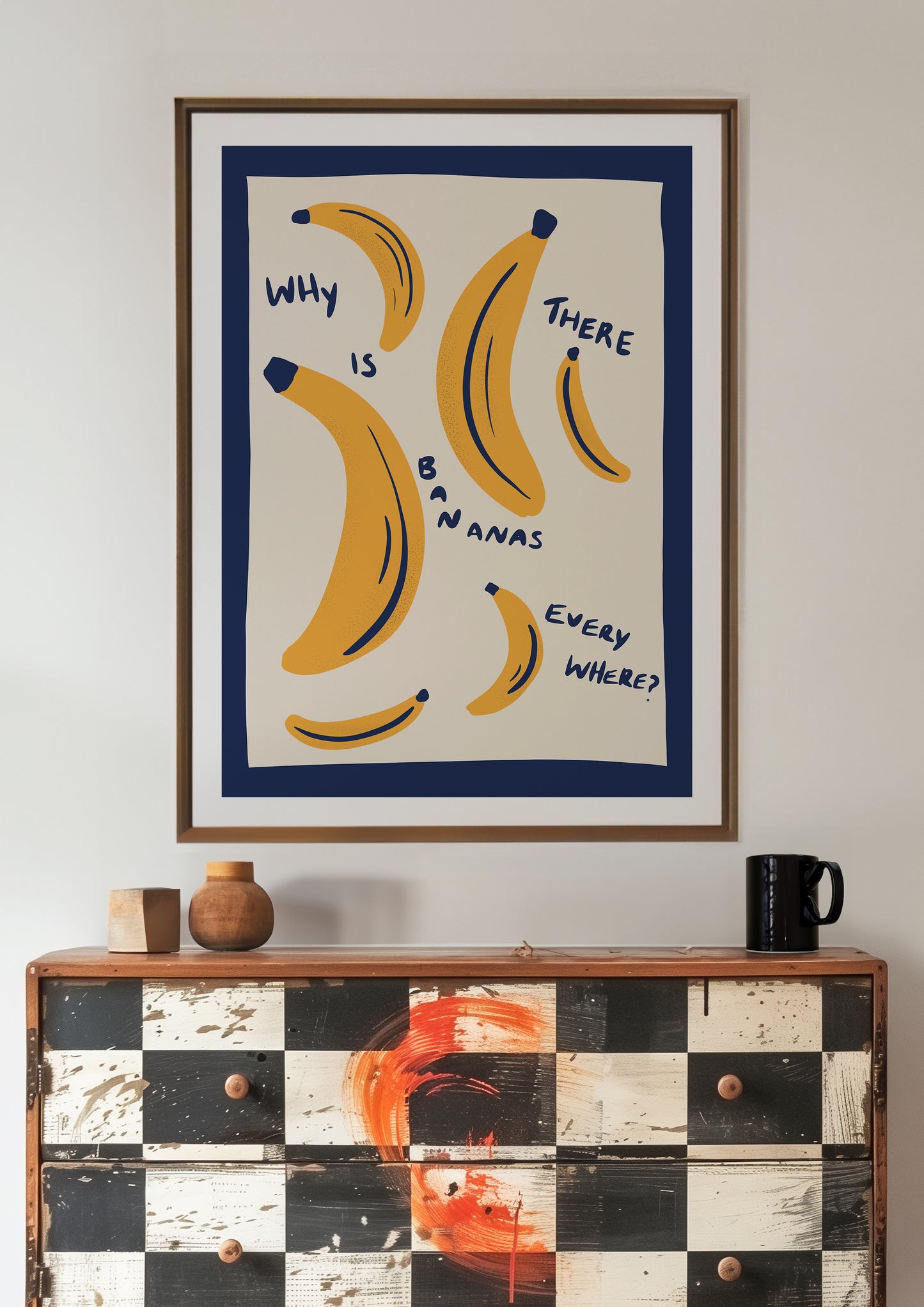 Bananas Everywhere Print