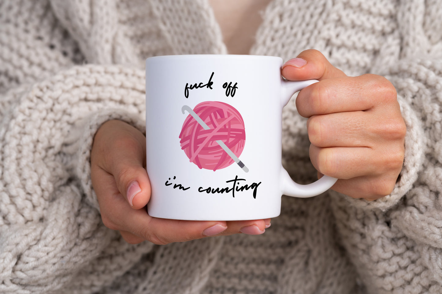 Fuck Off I'm Counting Crochet Mug